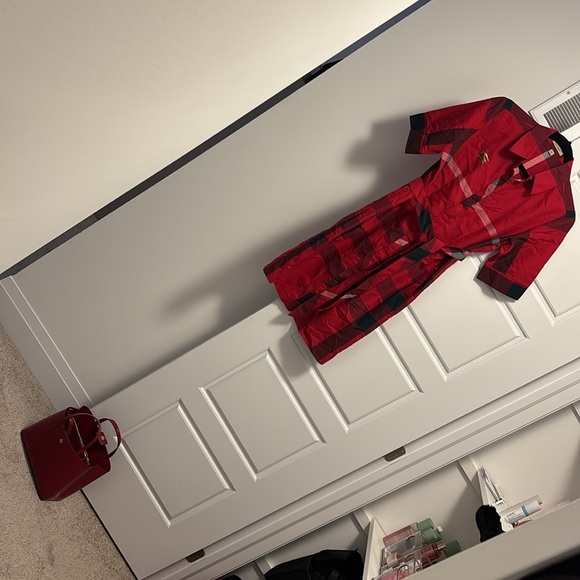 Burberry London England Red Checkered collar cotton dress - Picture 8 of 17